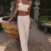 Federica witte bralette met broderie anglaise als top