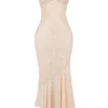 Felicia Vanille Chiffon & Kanten Avondjurk