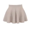 Fern Biscuit wollen kasjmier geribbelde mini-rok met volants
