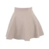 Fern Biscuit wollen kasjmier geribbelde mini-rok met volants