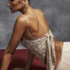 Fernanda crèmekleurige top met paisley-kant