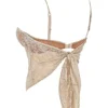 Fernanda crèmekleurige top met paisley-kant