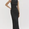 Filomena zwarte maxi-jurk