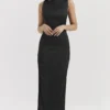 Filomena zwarte maxi-jurk