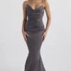 Fleur Shadow satijnen strapless avondjurk