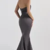 Fleur Shadow satijnen strapless avondjurk