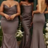 Fleur Shadow satijnen strapless avondjurk
