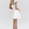 Florence witte katoenen mini-korsetjurk