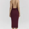 Florentina Merlot gedrapeerde midi-jurk