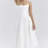 Francine witte midi-rok met broderie anglaise