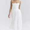 Francine witte midi-rok met broderie anglaise