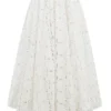 Francine witte midi-rok met broderie anglaise
