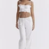 Frankie witte broek met broderie anglaise