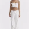 Frankie witte broek met broderie anglaise