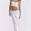 Frankie witte broek met broderie anglaise