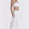Frankie witte broek met broderie anglaise