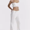 Frankie witte broek met broderie anglaise