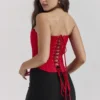 Genevieve Scarlet satijnen korset met kanten rug