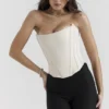 Genevieve Vintage crèmekleurig korset met kanten rug