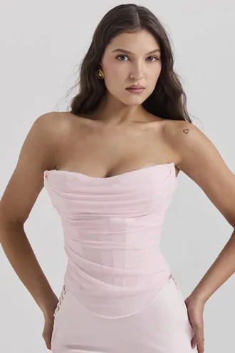 Georgie Ballerina Roze Strapless Korsetten