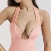 Gianina Sorbet Crêpe Halter Maxi-jurk