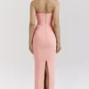Gianina Sorbet Crêpe Halter Maxi-jurk