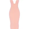 Gianina Sorbet Crêpe Halter Maxi-jurk