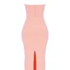 Gianina Sorbet Crêpe Halter Maxi-jurk
