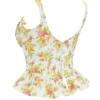 Gigou Royal Rose Print Peplum katoen Korsetten