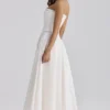 Gina witte katoenen strapless maxi-jurk