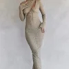 Giovanna Maxi-jurk met bloemenkant