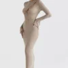 Giovanna Maxi-jurk met bloemenkant