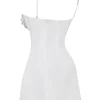 Grace ivoorkleurige mini-jurk met kristallen
