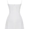 Grace ivoorkleurige mini-jurk met kristallen