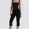 Halima zwarte capribroek