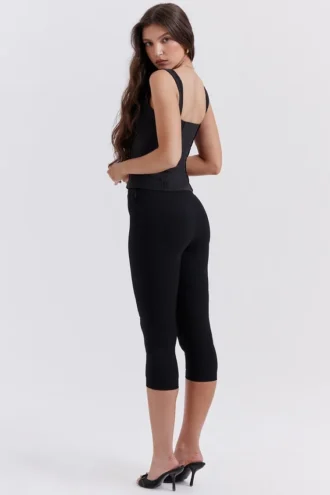 Halima zwarte capribroek