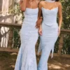 Hallie Bluebell strapless korsetten met sjaal