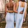 Hallie Bluebell strapless korsetten met sjaal