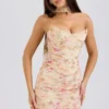 Hallie Honeyflower Print Strapless Korsetten met sjaal