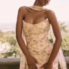 Hallie Honeyflower Print Strapless Korsetten met sjaal