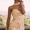 Hallie Honeyflower Print Strapless Korsetten met sjaal