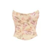 Hallie Honeyflower Print Strapless Korsetten met sjaal