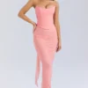 Hallie Peach strapless korset met halssjaal