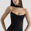 Hallie Zwart Strapless Korsetten met Sjaal