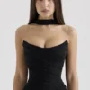 Hallie Zwart Strapless Korsetten met Sjaal