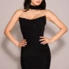 Hallie Zwart Strapless Korsetten met Sjaal