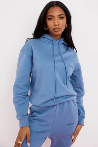 Halo Azure katoenen fleece-rug oversized Hoodie