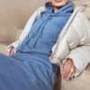 Halo Azure katoenen fleece-rug oversized Hoodie