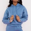 Halo Azure katoenen fleece-rug oversized Hoodie