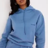 Halo Azure katoenen fleece-rug oversized Hoodie